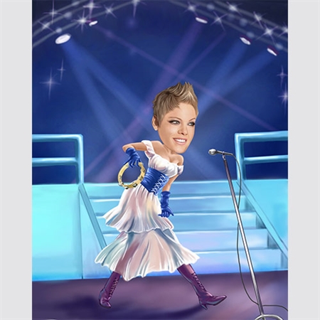 Tambourine Band Caricature from Photos - myDaVinci